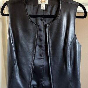 Black Leather Vest